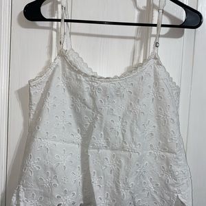 Abercrombie white crop tank top